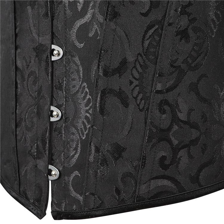la dentelle d'un corset vintage de couleur noire