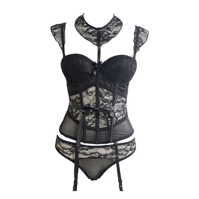 ensemble porte-jarretelles noir