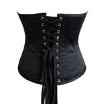 lacet d'attache d'un corset en dentelle noir