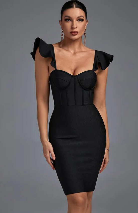 Robe Bustier Noir Courte Maison du Corset