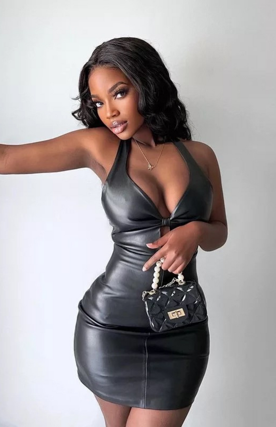 Robe corset cuir Maison du Corset