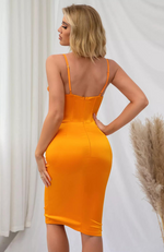 robe corset orange vu arrière