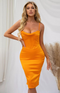 robe corset de couleur orange