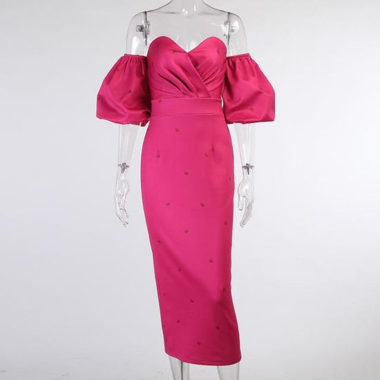 Robe corset  longue couleur rose | Maison du Corset