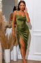 robe corset vert olive
