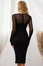 robe effet corset de couleur noire