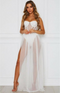 Robe longue blanche corset | Maison du Corset