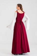 robe médiévale corset vu de dos