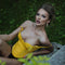 corset top jaune